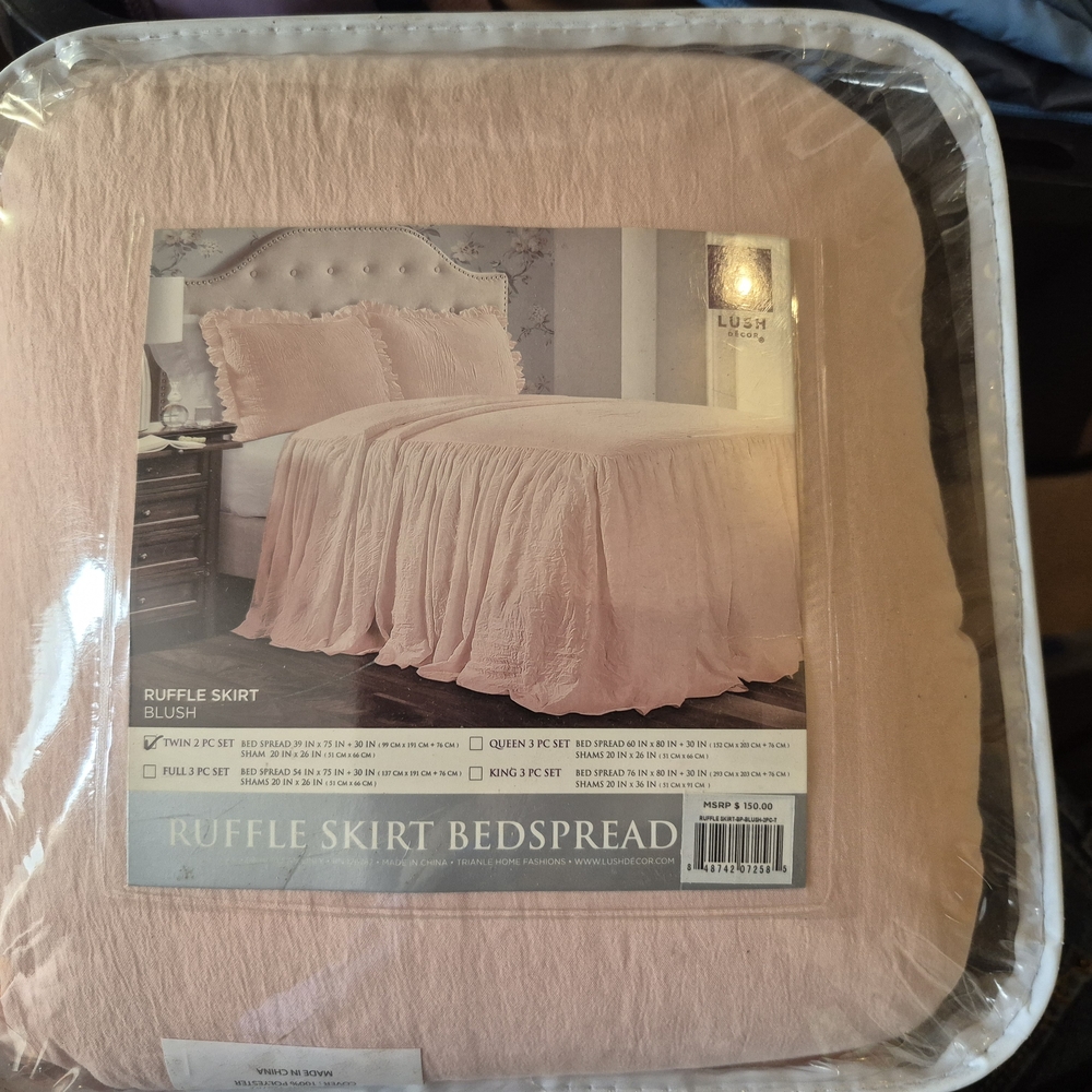 Blush Ruffle Skirt Bedspread